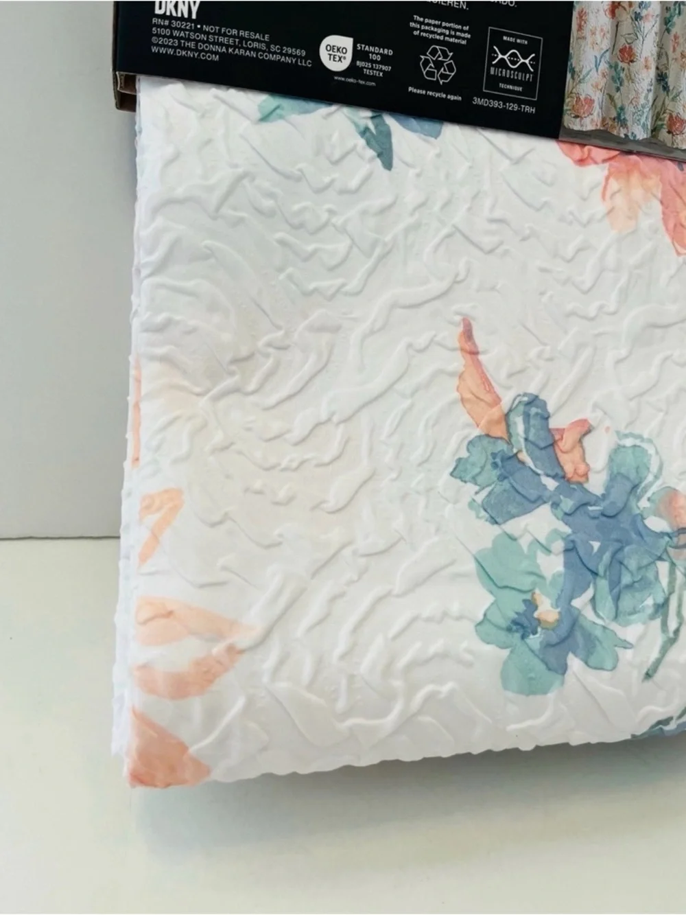 DKNY Clinton Floral Microsculpt Shower Curtain 72